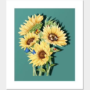 Beautiful Sunflowers Posters and Art